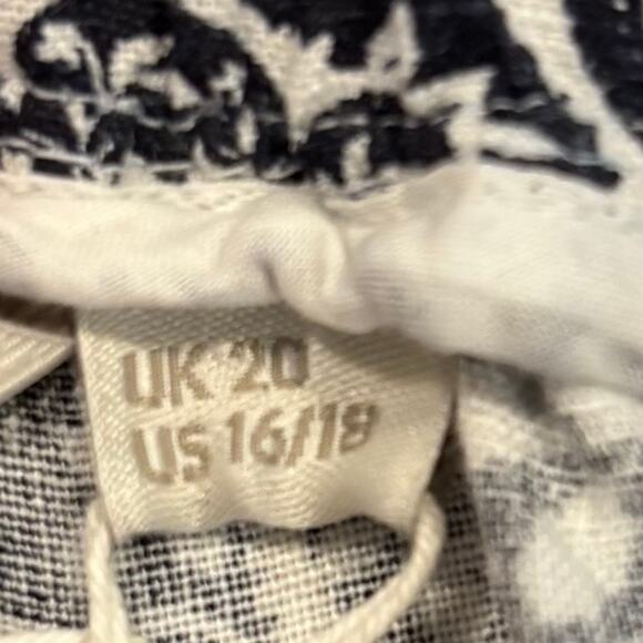 BODEN NWT French Navy Bloomsbury Mono black and white maxi skirt, size 16/18 - Picture 9 of 10